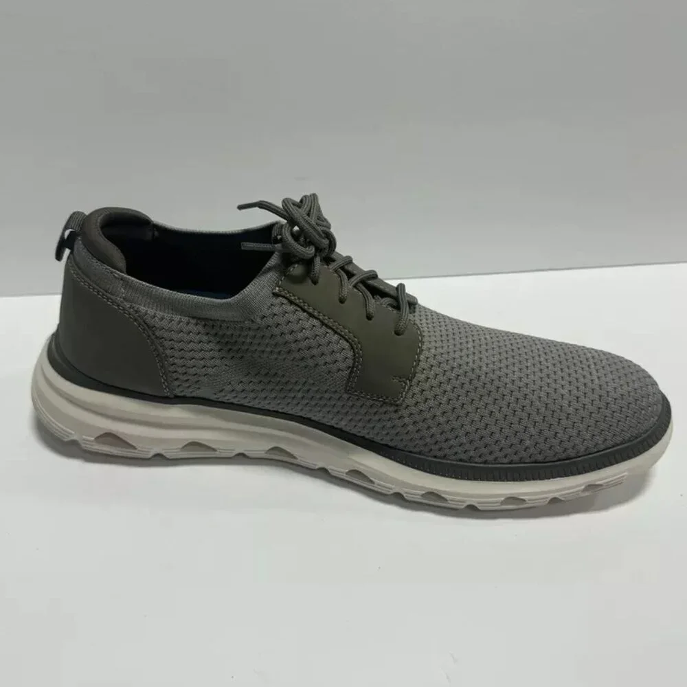 Dockers Mens Fielding Lace-Up Oxford Gray Size 10 M
